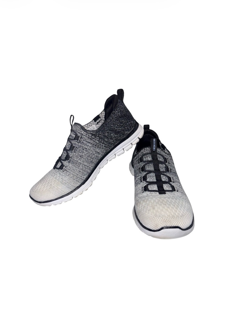 Skechers Luminate Love Struck White/Black Athletic Comfort Women Sneakers Size 7